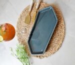 Azure Crest Glazed Hexa Platter