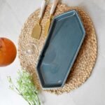 Azure Crest Glazed Hexa Platter