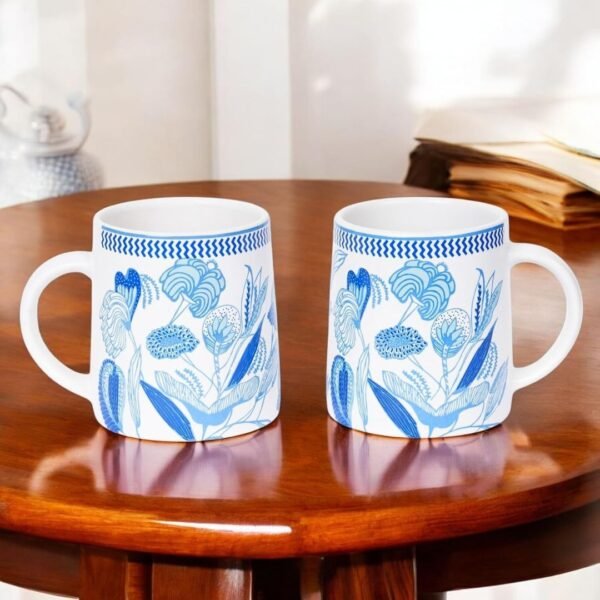Blue Bloom Ceramic Mug