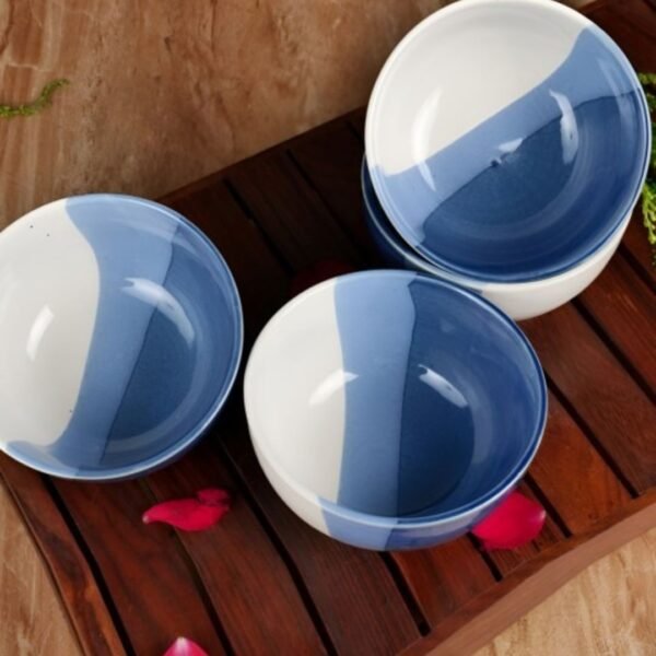 Azure Dip Ceramic Bowl Set – Set of 2