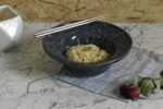 Midnight Speckle Pasta/Ramen Bowl – Deep Blue Stoneware