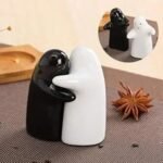 Hugging Couple Ceramic Salt & Pepper Shakers – Set of 2