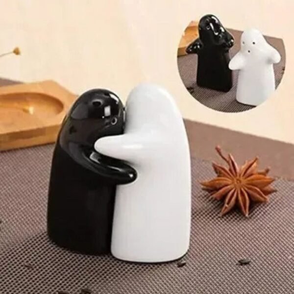 Hugging Couple Ceramic Salt & Pepper Shakers – Set of 2
