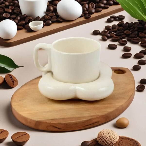 Bubble Cup & Saucer Set – Sip in the Clouds