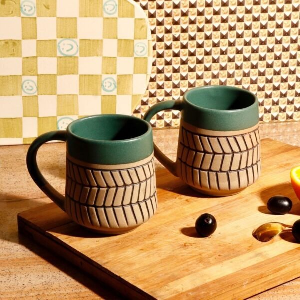 Verdant Weave Handmade Mug