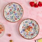 Rainbow Bloom Stoneware Small Pasta Plate – Set of 2 - Image 3