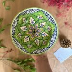 Green Bloom Mandala Ceramic Pasta Plate - Image 2