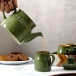Olive Amber Ceramic Tea Set - Image 3