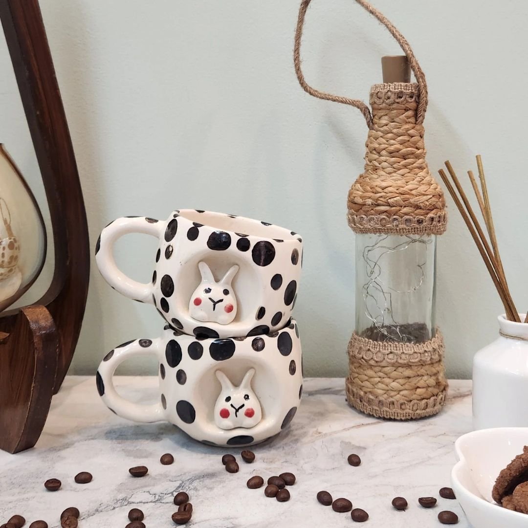 2 Polka Pals Bunny Mug - Image 1