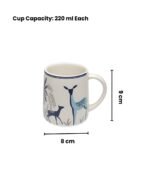 White and Blue Grove Stoneware Mug - Set of 1 - Image 3