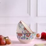 Meadow Bloom Stoneware Snack Bowls – Set of 6 - Image 2