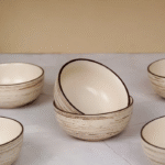 StoneWhirl Ceramic Dinner Set – 12 Piece Rustic Spiral Collection - Image 3