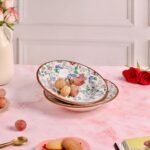 Rainbow Bloom Stoneware Small Pasta Plate – Set of 2 - Image 2