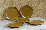 Floral Clay Glaze Plate – Mustard Edition - Set of 6 - Image 3
