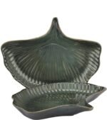 The Vellara Leaf Ceramic Serving Platters – Set of 2 | Microwave Safe Snack Trays, Starter Plates, Pizza Serving Platters for Kitchen & Dining Table - Image 3