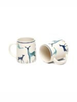 White and Blue Grove Stoneware Mug - Set of 1 - Image 4