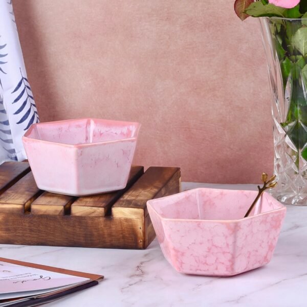 Blush Hexa Glow Ramen & Snack Bowls