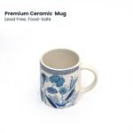 Blue Bloom Ceramic Cup & Tray Set - Image 5