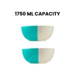 Two-Tone Sea Green & Ivory Ceramic Bowl - Image 2