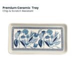 Blue Bloom Ceramic Cup & Tray Set - Image 4
