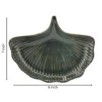 The Vellara Leaf Ceramic Serving Platters – Set of 2 | Microwave Safe Snack Trays, Starter Plates, Pizza Serving Platters for Kitchen & Dining Table - Image 5