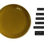 Floral Clay Glaze Plate – Mustard Edition - Set of 6