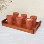 Rustic Charm Cutting Tea Glass/Cups || Set of 2