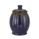 Indigo Drizzle Ceramic Jar - Image 3