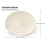 Cream Spiral Cup & Saucer Set - Image 2