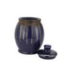 Indigo Drizzle Ceramic Jar - Image 2