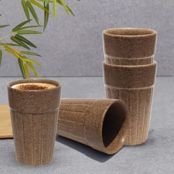 Rustic Earth Cutting Chai Glass/Cups - Set of 2