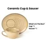 Beige Spiral Cup & Saucer Set - Image 4