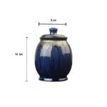 Indigo Drizzle Ceramic Jar - Image 5