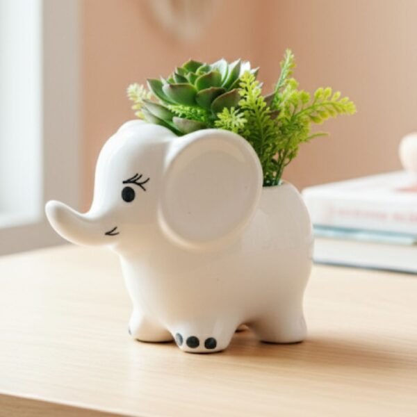 White Elephant Planter