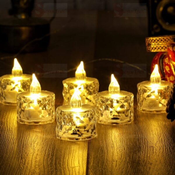 Crystal LED Tealight Candles (Set of 5)
