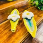 Flower Incense Stick Holder - Yellow (Set of 2) - Image 2