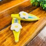 Flower Incense Stick Holder - Yellow (Set of 2)