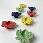 Ceramic Lotus Diya - set of 6 - Image 5