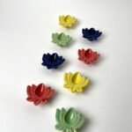 Ceramic Lotus Diya - set of 6 - Image 4