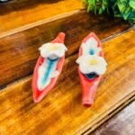 Flower Incense Stick Holder - Red (Set of 2) - Image 3