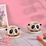 Cute Panda Mug with Saucer - Image 2
