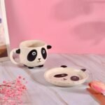 Cute Panda Mug with Saucer - Image 3