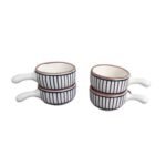 Striped Elegance Dip Bowl - Set of 1 - Image 3