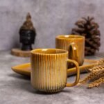 Golden Horizon Textured Mug