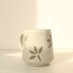 Floral Etched Mug – Ivory - Image 4