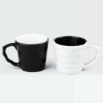 Minimalist Ceramic Tea Cup | Durable White Coffee Mug with Black Interior | Compact Modern Drinkware for Home & Office - Image 3