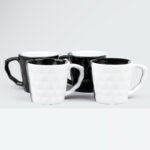 Minimalist Ceramic Tea Cup | Durable White Coffee Mug with Black Interior | Compact Modern Drinkware for Home & Office - Image 2