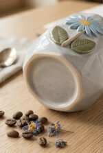 Vellara Grey Sunflower Ceramic Coffee Mug (300 ml) - Image 3