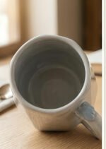 Vellara Grey Sunflower Ceramic Coffee Mug (300 ml) - Image 4