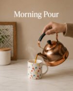 Floral Printed Ceramic Coffee Mug 280 ml | White Patterned Tea Mug for Coffee, Milk & Green Tea | Cute Aesthetic Mug